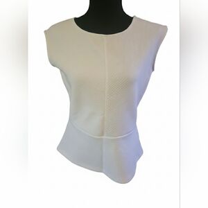 JCPenney White Textured Blouse